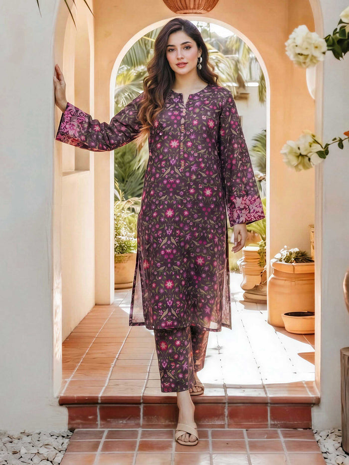 Cobalt Lawn — Embroidered